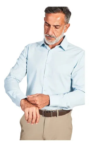 Kit 2 Camisa Social Masculina Slim Com Elastano Premium