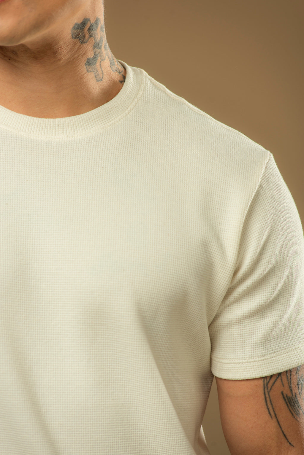 Kit com 5 Camisetas Texturizadas Malha Waffle Milano Velluto - Não amassa, Não desbota e 0 transparência
