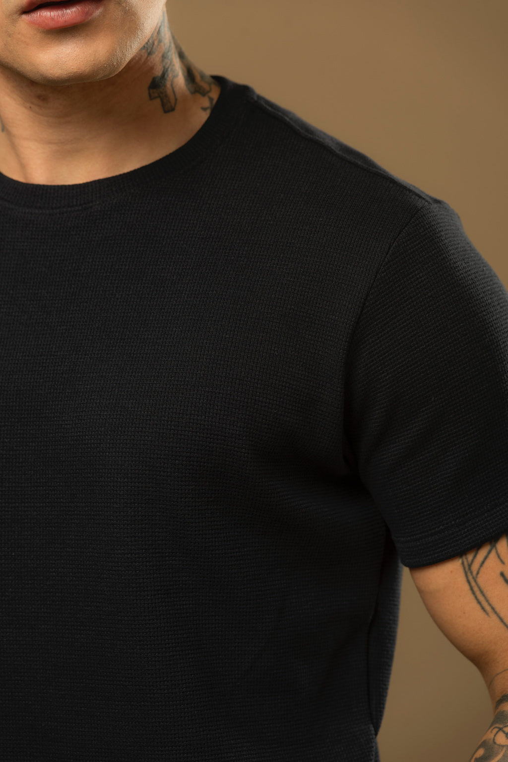Kit com 5 Camisetas Texturizadas Malha Waffle Milano Velluto - Não amassa, Não desbota e 0 transparência