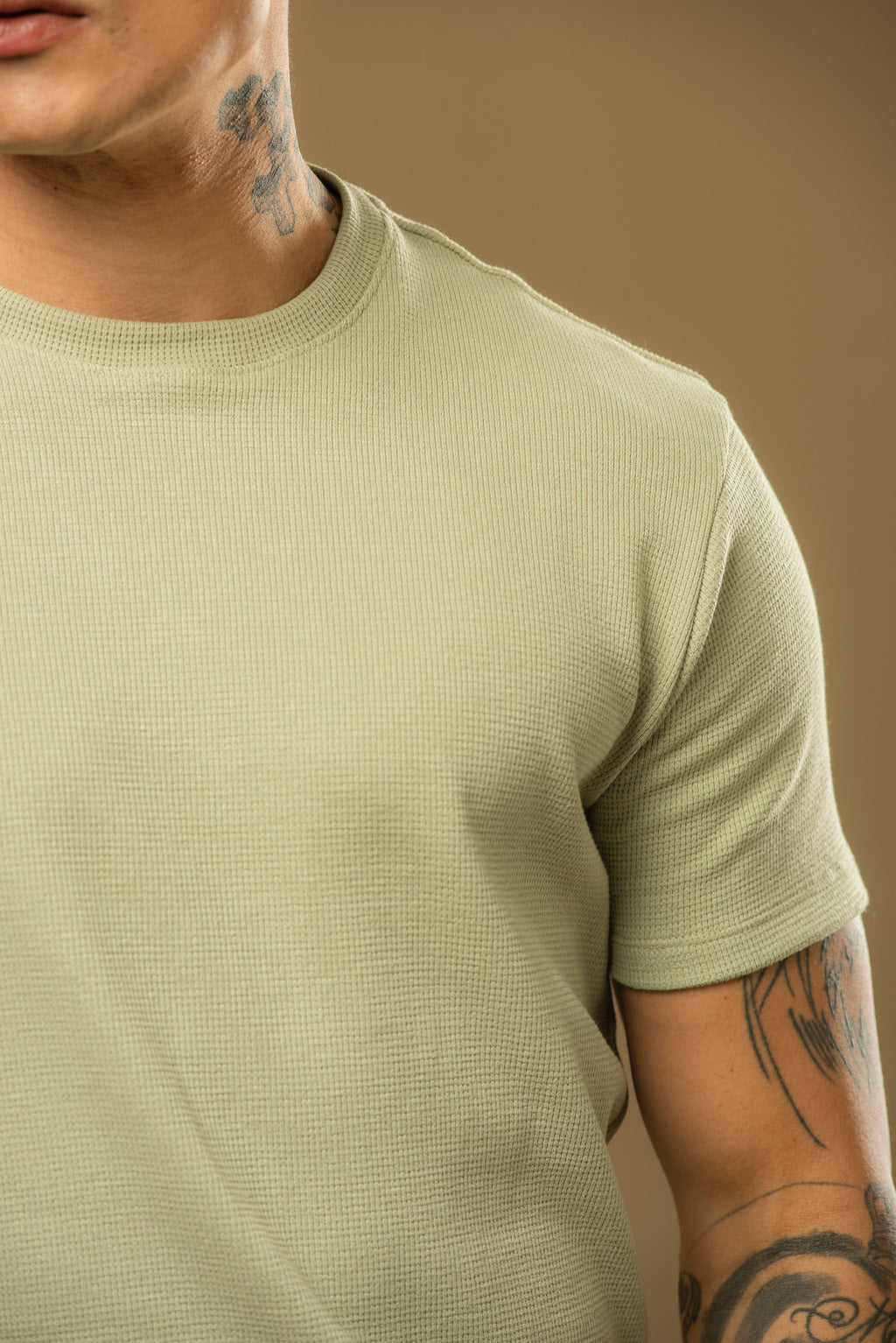Kit com 5 Camisetas Texturizadas Malha Waffle Milano Velluto - Não amassa, Não desbota e 0 transparência
