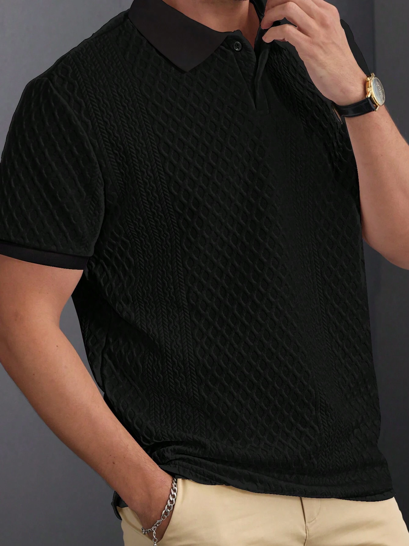 [Kit com 4] Camisas Polo Texturizadas
