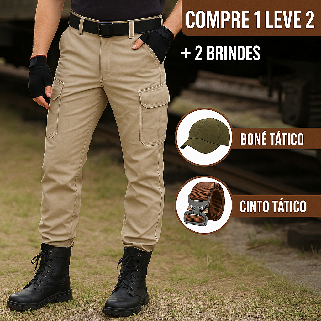 Kit 2 Calça Tática Steel Anella + [Brindes Exclusivos]