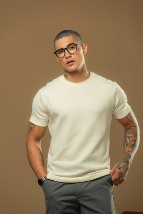 Kit com 5 Camisetas Texturizadas Malha Waffle Milano Velluto - Não amassa, Não desbota e 0 transparência