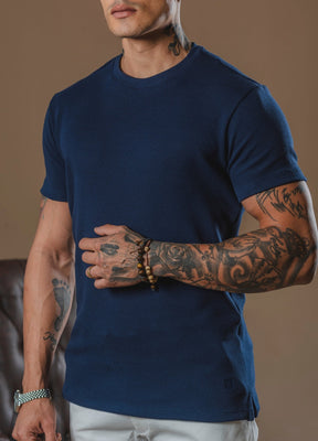 Kit com 5 Camisetas Texturizadas Malha Waffle Milano Velluto - Não amassa, Não desbota e 0 transparência