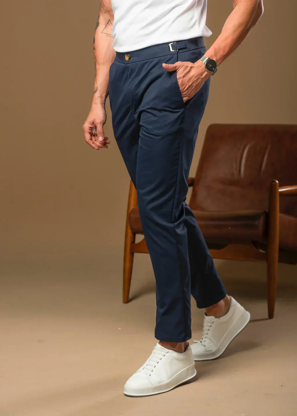 Kit com 3 Calças Alfaiataria Masculina Mônaco com Ajuste